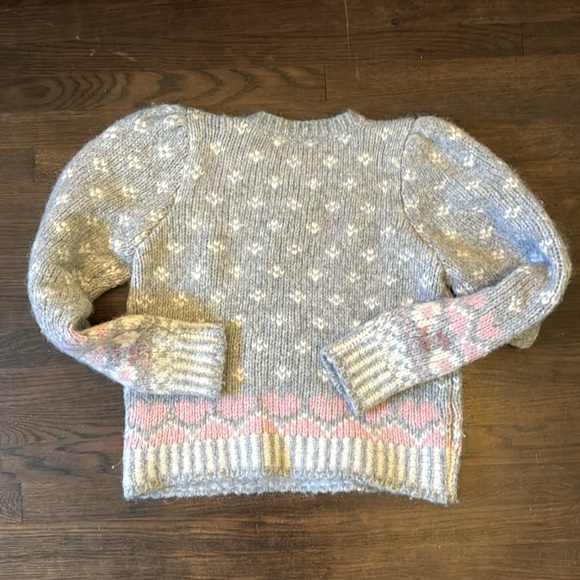 NEW LoveShackFancy Rosie Pullover in Fairy Dust Grey - Picture 5 of 6